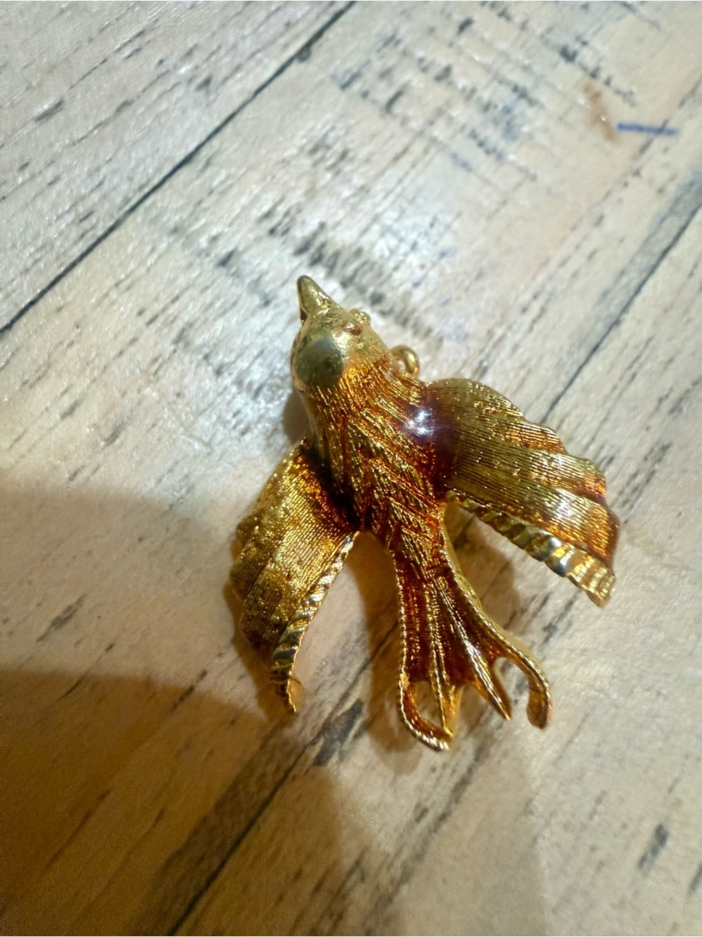 Vintage Gold Tone Bird Scatter Pin Lapel Brooch Mid-Century Mini 1” - Picture 3 of 6